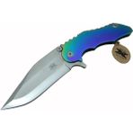 Gear Wl 9115 Outdoor Çakı 23 cm - Metal Gökkuşağı Sap, Otomatik, Kılıflı