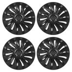 Gearwell Wheel Hubcaps, 4pcs Hubcap Set Jant Koruyucuların Değiştirilmesi, 19 inç Tekerlekler 2020 ila 2023 ile uyumlu (Matte Black)