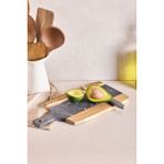 Geate Mermer Akasya Kesme Tahtası 38X18 cm - Siyah - Kahverengi