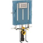 Geberit 110.174.00.1KS Alpha Gömme 8 cm Rezervuar Seti ve Alpha 15 Mat Krom Kumanda Paneli ve Ank Stop Valf