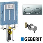 Geberit Alpha 8 cm Gömme Rezervuar 3 Parça Set