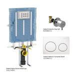 Geberit Alpha10 Gömme Rezervuar Seti,Beyaz Panel