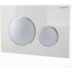 Geberit Sigma20 115.882.KL.1 Beyaz-Mat-Mat Çift Basmalı Kumanda Kapağı