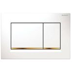 Geberit Sigma30 115.883.KK.1 Beyaz-Altın-Beyaz Çift Basmalı Kumanda Kapağı