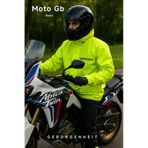 Geborgenheit Moto Gb Neon Motosiklet Yağmurluğu Cepli Astarlı Kapşonlu Su Geçirmez Alt Üst Takım Kadın Erkek Motorcu Yağmurluk