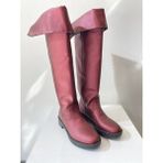 Gecce Collection Uzun Katlanabilir Çizme - Bordo
