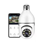 Gece Görüşlü 360 Derece Led Işık 1080P Wifi Kamera Kablosuz Panoramik Ev, Bahçe Güvenlik Kamersı