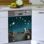 Gece Kedi Bulaşık Makinesi Sticker
