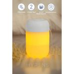 Gece Lambalı LED Hava - Oda- Araç Nemlendirici Buhar Makinesi Sessiz Aroma Difüzör Çok Fonksiyonlu - Beyaz - RENK