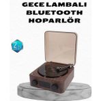 Gece Lambası Bluetooth Hoparlör Dijital Saat Çok Fonksiyonlu Su Dalgası Işıklı Midastech