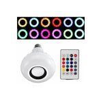 Gece Lambası Bluetooth Hoparlör Rgb Ledli Lamba Kumandalı Mp3 Çalar Ampul Renkli Ampul, , Tek Ebat