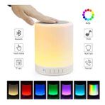 Gece Lambası Dokunmatik Lamba Renkli Led Işık Bluetooth Hoparlör Usb Şarj Kablosuz Speaker