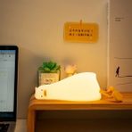 Gece Lambası Sevimli Ördek USB Şarjlı Kısılabilir Yumuşak Silikon LED Işık Çocuk Yetişkinler İçin - Bej