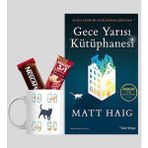 Gece Yarısı Kütüphanesi Kutupkitap Özel Temalı Kupa Bardak Kahve Not Gece Yarısı Kütüphanesi Kitap Hediye Seti