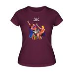 Geceler ve Sokaklar Kadın Tişört (Bordo, XL)