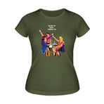 Geceler ve Sokaklar Kadın Tişört (Haki, 2XL)
