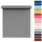 Geçici karartma perdesi, 30 x 270 cm, termal yalıtımlı, UV korumalı, matkapsız tasarım, yarı saydam gün ışığı stor perde, çatı pencereleri ve pencereler için, açık gri, her oda için mükemmel