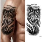 Geçici Kurt Model Dövme Tattoo Sticker