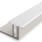 Geçiş profili, T-profili, 135 cm x 2 adet, eloksallı laminattan kapı eşiği süpürgeliği, laminat zemindeki boşlukları bağlamak için zemin kenarı, uzun ömürlü zemin geçiş şeridi, gümüş