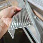 Geçiş Şeridi 3 Mm Kalınlığında Paslanmaz Çelik Merdiven Kenarı, Dış Mekan Için L Şeklinde Geçiş Şeridi Merdiven Burun Profili, Kaymaz Merdiven Kenarı Döşeme Çekiş Basamakları(W 3cm(1 1/8"),L 160cm (63