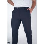 Geco Erkek Koyu Lacivert Kaliteli Esnek Likralı Bilek Boy Rahat Kesim Slim Fit Kumaş Pantolon