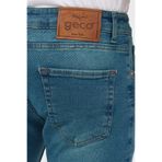 Geco Erkek Yeşil Slim Fit Dar Kesim Pamuklu Esnek Likralı Denim Jean Kot Pantolon