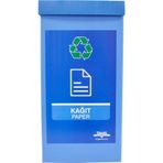 GEDİZ PLASTİK İHSAN GERİ DÖNÜŞÜM KUTUSU SIFIR ATIK KUTUSU MAVİ