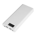 Gedourain Çevre Dostu Pil Saklama Kutusu Taşınabilir Pil Kutusu Çok Fonksiyonlu Powerbank LCD Ekranlı Çift USB Bağlantı Noktası (Beyaz)