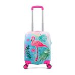 Gedox Kids Pembe Flamingo Ve Güneş Desenli Kız Çocuk Valizi 153.03 Pembe Flamingo Ve Güneş