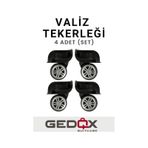 Gedox Valiz Tekerleği Çift Teker 01 4 Adet Siyah