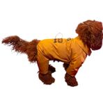 Gedyco Su Geçirmez içi Peluşlu Tarçın Küçük Irk Köpek Tulum Yağmurluk (XL)
