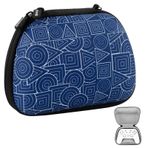 Geekria Carrying Case Compatible with Google Stadia Controller, Hard Shell Storage Travel Bag, Protective Case with Internal Mesh Pocket for Charging Cable (Blue)