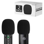 Geekria for Creators 1,6" Çaplı Mikrofonlar için Köpük Ön Cam, Antipop Köpük Kapak, Mic Rüzgar Örtüsü, Sennheiser Profili ile Uyumlu Sünger Köpük Filtre, FIFINE K669B, T669 (Siyah / 2'li Paket)