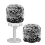 Geekria for Creators Furry Rüzgar Koruması FIFINE AmpliGame A6T, A6V, T669, T732, K669B, K780A, Mic DeadCat Rüzgar Koruması Muff, Windbuster, Windjammer, Fluff Cover Rüzgar Koruması (Gri, 2 Adet)