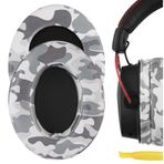 GEEKRIA-Geekria QuickFit Protein Deri Yedek Kulak Pedleri HyperX Cloud II, 2, Mix, Alfa, Bulut Uçuşu, Stinger, Revolver S Kulaklık Kulak Yastıkları, Kulaklık Kulak Yastıkları, Kulak Bardakları Tamir Parçaları (Kamuflaj)