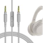 Geekria Mikrofonlu Ses Kablosu Sony WH-1000XM5 WH-1000XM4 Kulaklık Kablosu ile Uyumlu, 1/8" (3,5 mm) ila 3,5 mm Sıralı Mikrofon ve Ses Kontrolü ile Yedek Stereo Kablosu (5,5 ft/1,7 m)