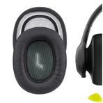 Geekria QuickFit Protein Deri Yedek Kulak Pedleri, JBL Everest 710 Kulak Üstü Kablosuz Kulaklık Kulaklığı, Kulaklık Kulak Yastığı Onarım Parçaları (Siyah)