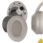 Geekria QuickFit Protein Deri Yedek Kulak Pedleri Sony WH-1000XM4 Kablosuz Kulaklıklar Kulak Yastıkları, Kulaklık Earpad'ları, Kulak Kupaları Onarım Parçaları (Altın)