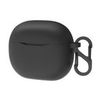 Geekria Silikon Case Cover JBL Tune 125TWS True Wireless Earbuds ile uyumlu, kulaklık cilt kapağı, anahtarlık kancalı koruyucu kılıf, şarj bağlantısı erişilebilir (siyah)