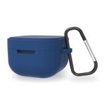 Geekria Silikon Kılıf Kapağı ATH-SQ1TW True Wireless Kulaklıklarla Uyumlu, Kulaklık Kılıfı, Anahtarlık Kancalı Koruyucu Taşıma Çantası, Şarj Portu Erişilebilir (Mavi)