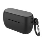 Geekria Silikon Kılıf Kapağı Jabra Elite 3 True Wireless Kulaklıklarla Uyumlu, Anahtarlık Kancalı Koruyucu Kulaklık Kılıfı, Şarj Portuna Erişilebilir, Ön LED Görünür (Siyah)