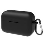 Geekria Silikon koruyucu kılıf, JBL LIVE 300 True Wireless kulaklık, kulaklık kılıfı, anahtarlık kancalı koruyucu kılıf, şarj bağlantısı erişilebilir (siyah)