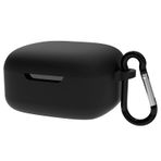 Geekria Silikon koruyucu kılıf, JBL Live Pro + True Wireless kulaklık, kulaklık cilt kapağı, anahtarlık kancalı koruyucu kılıf, şarj bağlantısı erişilebilir (siyah)