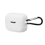 Geekria Silikon koruyucu kılıf, JBL Tune Buds True Wireless Earbuds ile uyumlu, anahtarlık kancalı koruyucu kulaklık kapağı, şarj bağlantısına erişilebilir, ön LED görünür (beyaz)