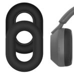 Geekria Silikon Kulaklık Kılıfı Sony WH-1000XM5, WH1000XM5 Kablosuz Kulaklıklar, Kulak Kupaları Kılıfı/Kulak Yastığı Kılıfı Ter Geçirmez ve Kolay Yıkanabilir (Siyah)