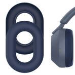 Geekria Silikon Kulaklık Kılıfı Sony WH-1000XM5, WH1000XM5 Kablosuz Kulaklıklar, Kulak Kupaları Kılıfı/Kulak Yastığı Kılıfı Ter Geçirmez ve Kolayca Yıkanabilir (Mavi)
