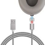 Geekria SNAP Hızlı Bağlantı Şarj Kablosu Sony WH-1000XM5 WH-1000XM4 INZONE H5 ile Uyumlu, USB Manyetik Kulaklıklar, Fiş Çıkarma Aleti ile Güç Şarj Kablosu (3,3 ft/100 cm)