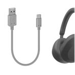 Geekria USB Kulaklık Kısa Şarj Kablosu Sony WH-1000XM5 WH-1000XM4 WH-1000XM3 XB910N XB900N CH720N Şarj Cihazı, USB'den USB-C'ye Yedek Güç Şarj Kablosu (1 ft/30 cm)