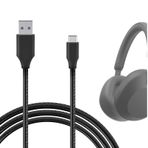 GEEKRIA Vegan Deri Kulaklık için USB Şarj Kablosu Sony WH-1000XM5 1000XM4 WH-1000XM3 XB910N XB900N CH710N, Yedek USB - USB-C Şarj Kablosu (4ft/120cm)