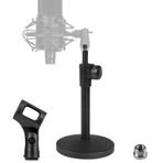 Geekria Yaratıcılar için Teleskopik Masa Üstü Mikrofon Standı, Ağırlıklı Tabanlı Ayarlanabilir Masa Mikrofon Tutucu, TONOR TC-777, TC30, TC20, Shure Sm57, Sm58, SAMSON Q2U ile Uyumlu